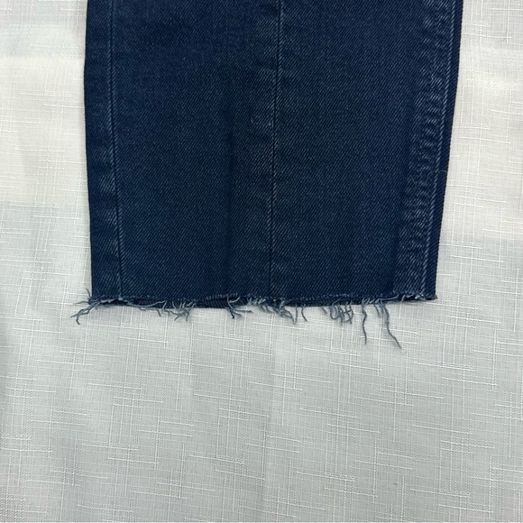 ASOS size 30 Remo 24/0 Recycled Salvaged Denim Dark Blue High Waist Jeans NEW - Picture 7 of 14
